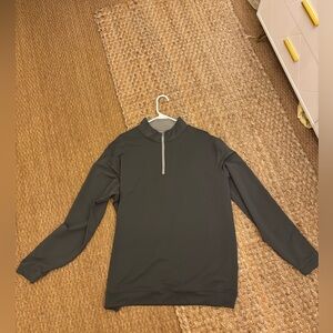 Men’s Peter Millar Perth Performance Quarter-Zip Dark Grey Size XL